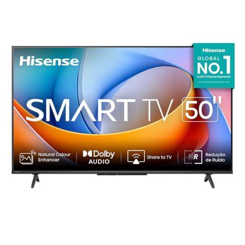 Hisense Smart TV FHD 50" polegadas 50A4NV com Processador AI, HDR10, DTS Virtual X, MiraCast, DLNA, Compatibilidade Alex...