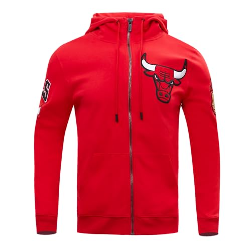 Mens NBA Classic Chenille Cotton Double Knit Full Zip Hoodie