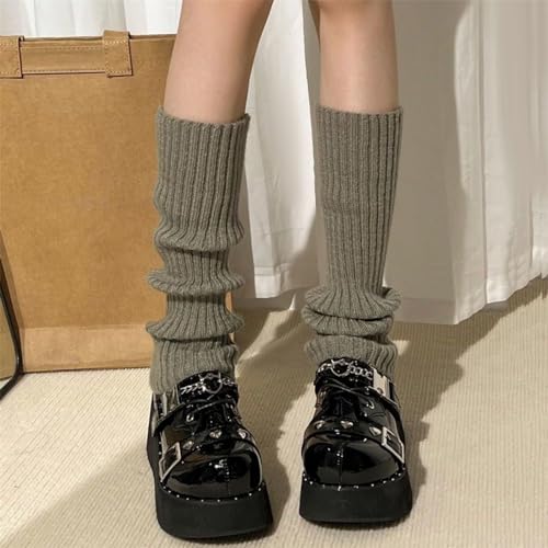 Image of Womens And Girls Kawaii Leg Warmers 80s Harajuku Lolita Japanese Legwarmers Ankle Socks Knit Stockings Boot Socks