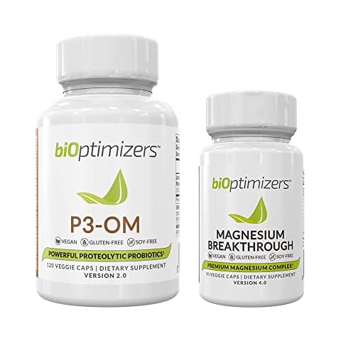 BiOptimizers - P3-OM (60 Capsules) and Magnesium Breakthrough 4.0 (60 Capsules) Supplement Bundle Cover