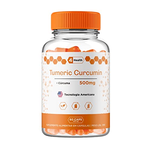 Cúrcuma Tumeric Curcumin 500mg 60 Cápsulas 4 Health