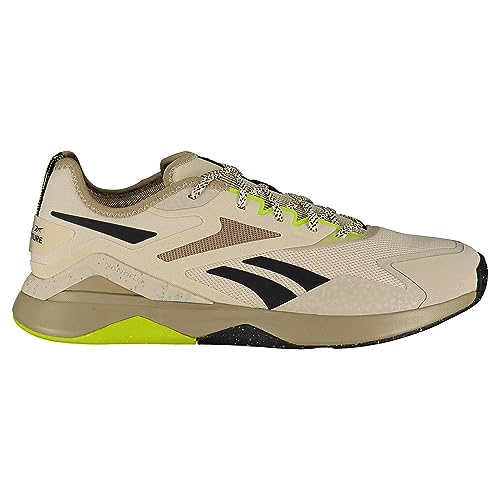 Reebok Nanoflex Adventure TR 2, Zapatillas Hombre, Stucco Boulder Beige F23 Core Negro, 42 EU