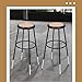 OEF Furnishings OEF6230H-10/2 Premium Commercial-Grade All-Purpose Round Stool (Height-Adjustable, 30–38 inch Range, Black Frame, Masonite Wood Seat, 2-Pack)