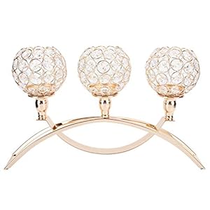 Crystal Candlestick Gold Candle Holders Table Mantle Wedding Romantic Candlelight Dinner Wrought Iron Crystal Candle Cup