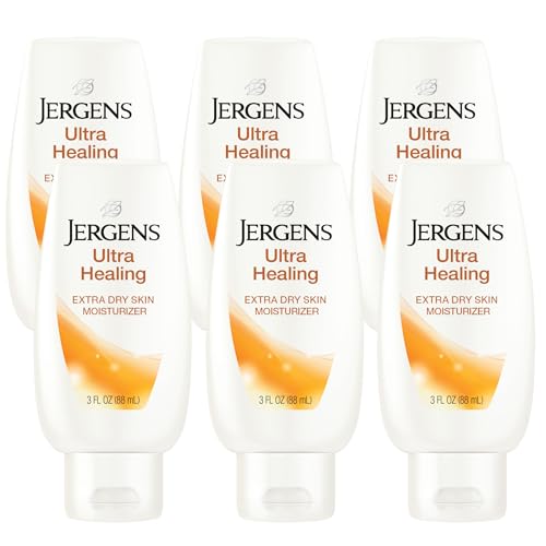 Jergens Ultra Healing Moisturizer for Dry Skin, Hand and Body Lotion, with Hydralucence Blend, Vitamins C, E and B5, 3 Oz, Pack of 8