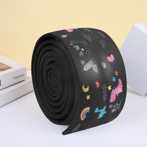 Image of Edge Protector for Baby, Soft Foam Furniture Edge Bumper Guards, Desk Edge Cushion, Bunk Bed Ladder Pads, Baby Proofing Edge Corner Protector for Table, Fireplace, 6.6 Ft Black