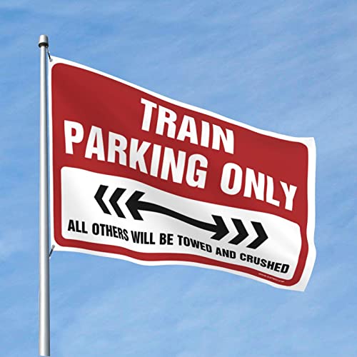 Drapeau Train Parking Only pour Ambiance Bistro de Jardin et Pool House