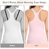 Tyqour 6 Pcs Bra Strap Holder Adjustable Invisible Bra Straps Bra Hooks for Racerback Bra Accessories Bra Strap Clips for the Back - Image 3