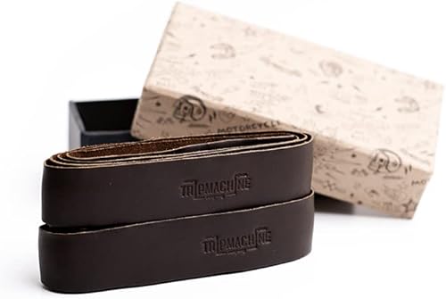 Vista 52 de Motorcycle Handlebar Leather Throttle Grips Wrap Covers With 3M Tape Universal for all Bike Handles Accessories By Trip Machine Company Cherry Red