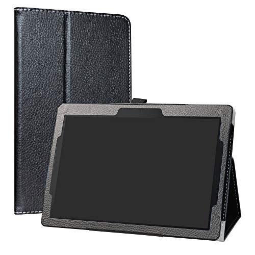 Lenovo Tab E10 Case,Labanema Stand Folio Case Cover for 10.1" Lenovo Tab E10 2018 Tablet - Black