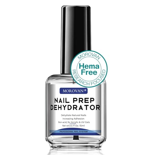 Morovan Acid Free Professional Nail Dehydrator Prep for UV Gel Polish Acrylic Nails Fast Dry Natural...