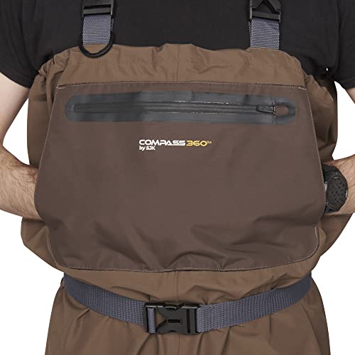 Vadeador Compass 360 Deadfall transpirable STFT para pesca en color marrón topo 4