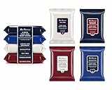 Ben Sherman Men's Face Wipes - 4 Pack (120 Total) Cleansing Wipes for Men with Cedar & Bourban, Eucalyptus, Tea Tree & Sandalwood
