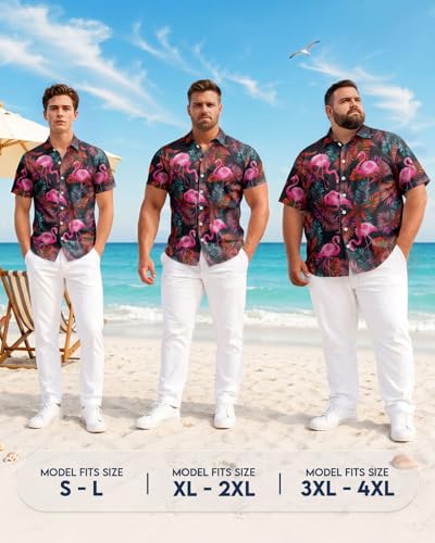 Image of 99TIMORO Fathers Film Button Down Shirt for Men, Funny Hawaiian Short Sleeve Top, Summer Beach Gifts