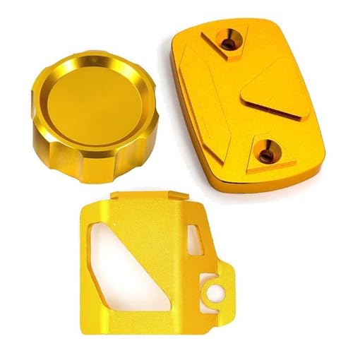 Tapas depósito líquido frenos MT03 que protegen el sistema de aceite con aluminio dorado premium