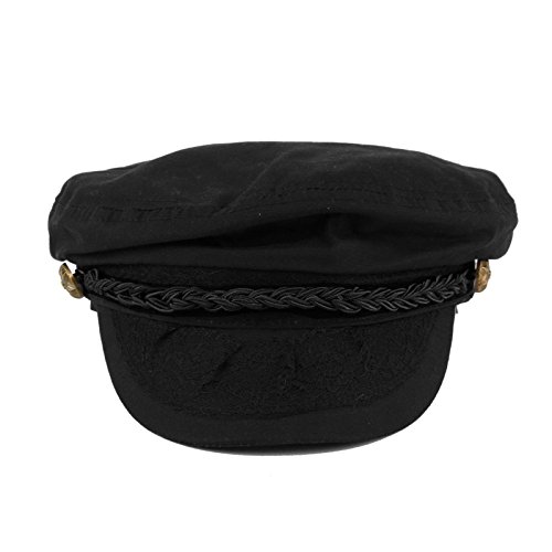 Image of SK Hat shop Men's Summer Cotton Greek Fisherman Sailor Fiddler Driver Hat Flat Cap