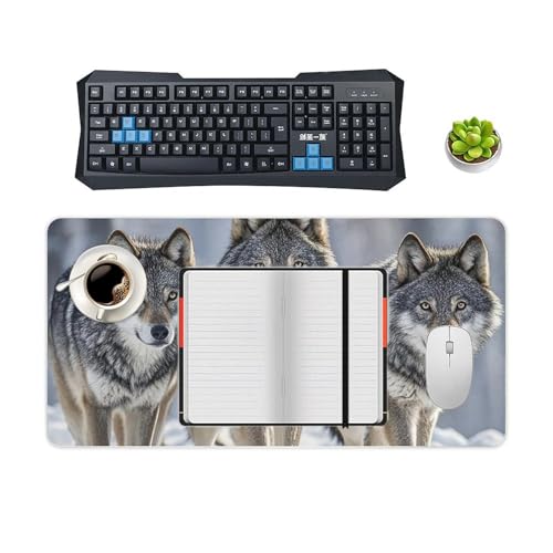 Mouse Pad protector de escritorio grande de goma blanca miniatura 4
