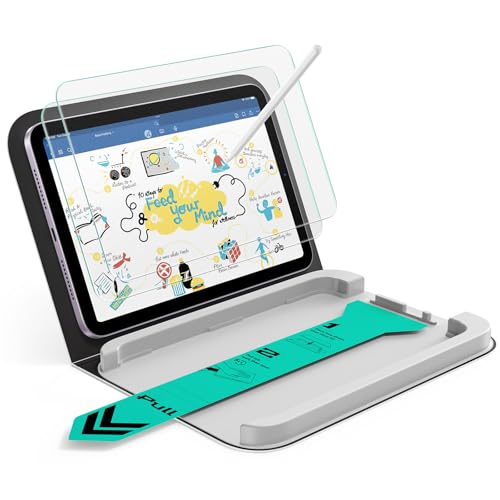 ESR 2 Stück Paper-Feel Schutzfolie für iPad Mini 7 (A17 Pro, 2024)/Mini 6. Gen (2021), Schreiben & Zeichnen wie auf Papier, 9H Panzer Schutz Glas, Matt Schreibfolie mit UltraFit Ablage, Blendschutz