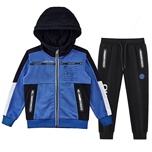 ANOTWENER Boys' Activewear Kids Clothes Tracksuit Sets Hoodies Sweatshirt and Sweatpants 2 Piece Outfits 2~8 Years