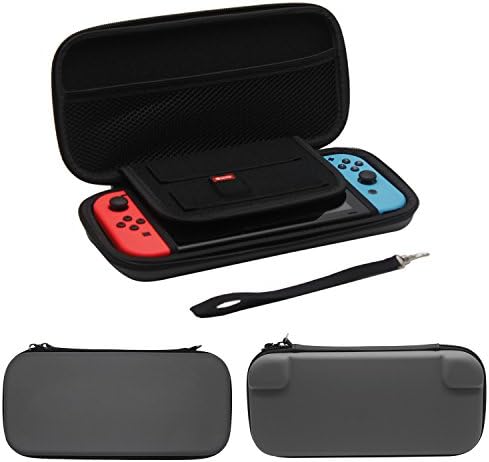 Nintendo Switch Carrying Case with Zipper Anti Shock for Nintendo Switch 2017 by FiveMax - Gray