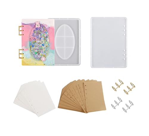 Moule en silicone pour carnet A5 rectangle D et kit résine époxy - 2