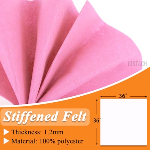 Image of IONTACH 36 inch X 36 inch Pink Stiff Felt Fabric 1.2mm Thick