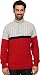 Nautica Men's Color-Block Button Mock-Neck Sweater