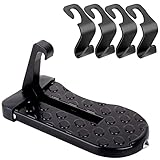 ✅【Material resistente】La escalera plegable con pedal para puerta de automóvil puede soportar hasta 180 kg, ya que está hecha de aleación de aluminio de grado aeroespacial, resistente y duradera. El producto soporta perfectamente el peso de un adulto más el peso de una maleta grande.