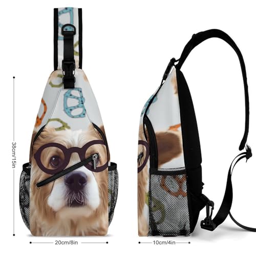 Mochila tipo sling deportiva casual unisex blanca miniatura 2