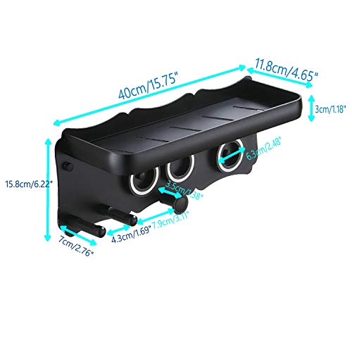 Leekayer Supersonic Hair Dryer Wall Mount Holder,Hair Dryer Bracket,for Hair Dryer Accessories Holder,Hair Dryer Holder Bathroom Storage Rack Care Tools (Black)