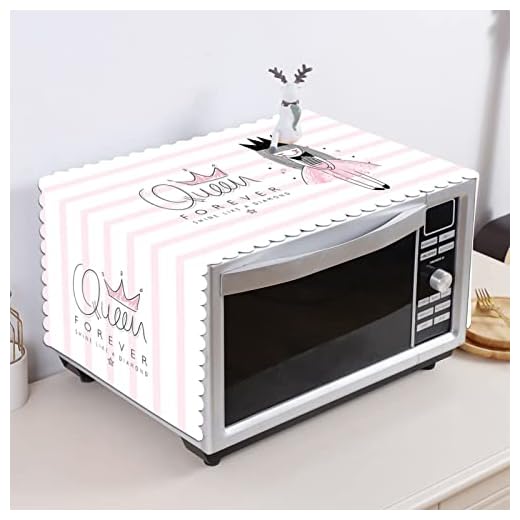 Capa De Algodão Para Forno De Micro-ondas, Protetor Superior à Prova De Poeira Com Sacos De Armazenamento Laterais, Capa Universal Para Casa E Cozinha(B)