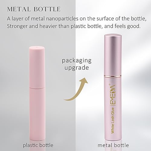 EMEDA Super Strong Hold False Eyelash Glue Professional Latex Free Lash Glue Waterproof Lash G lue Transparent Strip Eyelash Adhesive White and Clear - Image 5