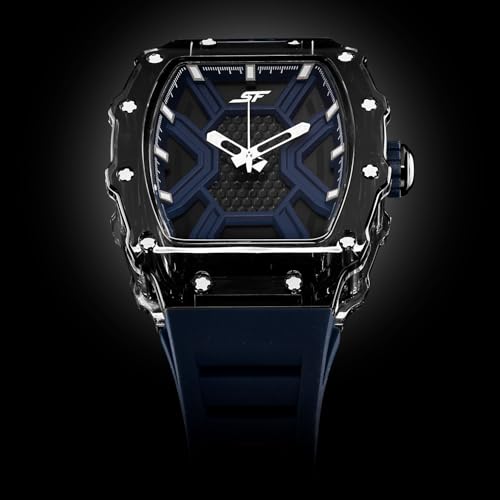 Image of SF Maiden Voyage Sport Watch Quartz Analog with Blue Dial Blue Silicon Strap Watch for Men - 77178PP07W