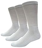 Foot Comfort Diabetic Care Cotton Crew (White, Medium)