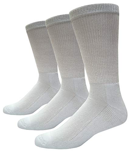 Foot Comfort Diabetic Care Cotton Crew (White, Medium)