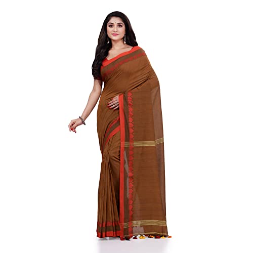 Image of dB DESH BIDESH Women`s cotton saree for woman handloom cotton georgette silk party, wear latest, loveria new, collection farewell soft mulmul linen cotton sarees for women with unstitched blouse