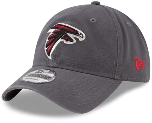 New Era NFL Core Classic 9TWENTY Graphite Adjustable Hat Cap - One Size (US Alpha One Size Atlanta Falcons)