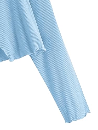 Image of GLOWSTITCH Women's Cropped Tie-Front Shrug Cardigan | Soft Ribbed Knit Long Sleeve V-Neck Top | Stylish Summer Cardigan, Casual Beach & Vacation Wear | Shrug for Woman