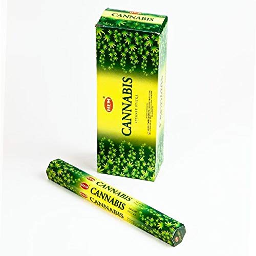Lot de 20 bâtonnets d'encens Cannabis - Ourlet - 1 Tube de 20 bâtonnets Fresh Stock Always Cover