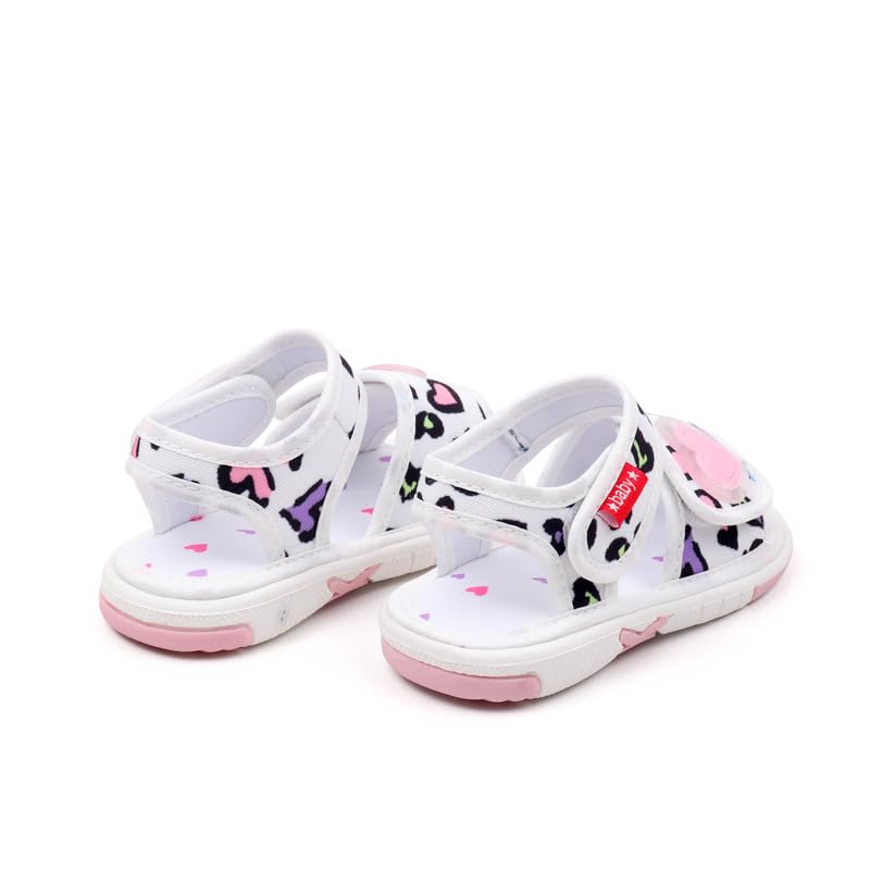 Baby Girls Squeaky Leopard Sandals Infant Premium Rubber Sole Closed-Toe Non-Slip Shoes Toddler Girl Soft First Walkers Shoes4