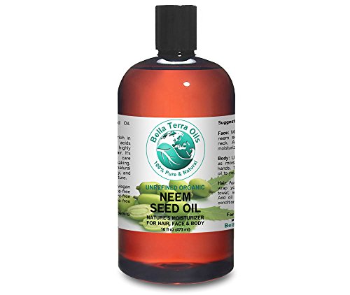 Bella Terra Oils Neem Seed Oil. 16 Oz. 100% Pure Cold-Pressed Unrefined Organic Natural #TOP27