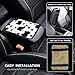 SuperKaKa Furry Cow Print Armrest Cover for Car, Plush Cute Center Console Pad Cars Interior Accessories for Women Men,Protector Fit Most Auto Vehicle, SUV, Truck Arm Rest Box(Black+White)
