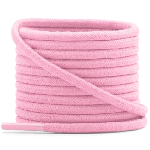 Image of YFINE Waxed Round Shoe Laces: 2 Pairs Oxford Shoelaces for Dress Shoes Boot | 4mm Thick, 20 Colors, 24 inch-71 inch, for Business Footwear, Chukka Boots, Men & Women