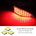 iJDMTOY Red Lens 33-SMD LED Bumper Reflector Lights Compatible With 06-13 Lexus IS250 IS350, Function as Tail & Brake Lamps
