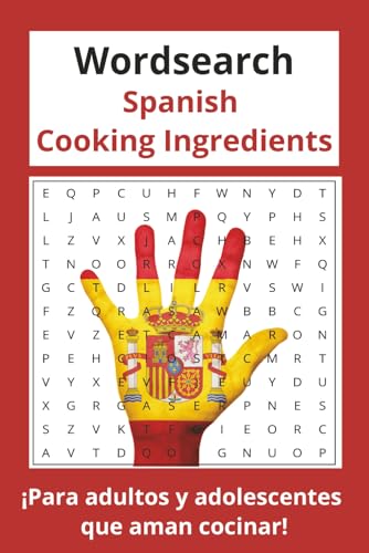 Wordsearch Spanish Ingredientes para cocinar: Sopa de letras con letras