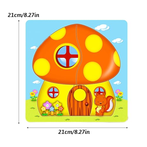 Puzzles de madera educativos para desarrollar la motricidad fina y concentración infantil 5