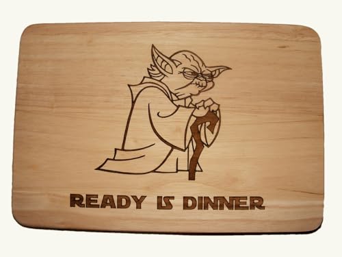Tabla de cortar de madera, diseño Yoda Star Wars, La guerra de
