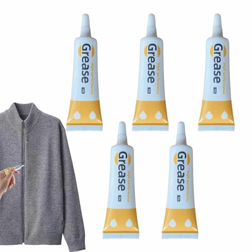 ジッパー潤滑剤,5 個のジッパー保護潤滑剤チューブ - スーツケース、衣類、金属およびナイロンジッパーの多機能ロックコアの注油とジッパーのメンテナンス