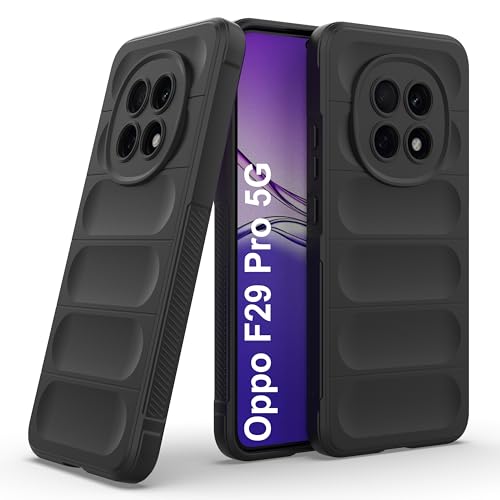 Image of Zapcase Back Case Cover for Oppo F29 Pro 5G | Compatible for Oppo F29 Pro 5G Back Cover | Liquid Silicon Magic Case with Camera Protection | Black