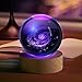 JANARARY 3D Galaxy Crystal Ball Night Light for Gifts with Colorful LED Light Base, Color Changing Light with Remote as a Birthday Gift for Teens Boys and Girls, Galaxy Model